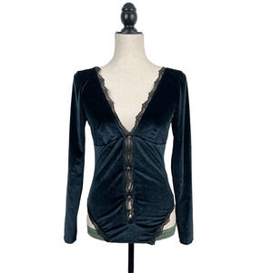 Victoria's Secret Velvet Long Sleeve Teddy Bodysuit